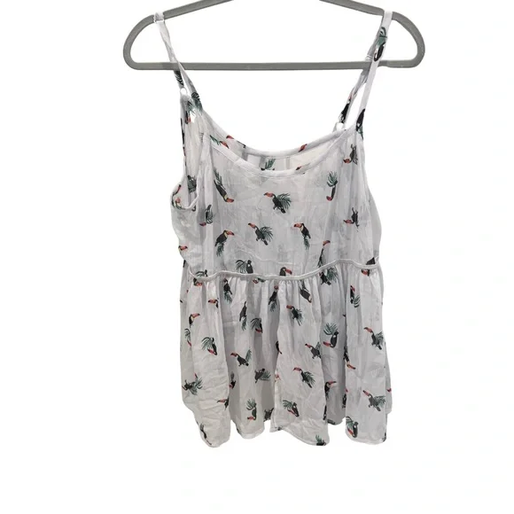 Torrid 0 US 14 NWT $34.50 Toucan Tropical Print Babydoll Cami Tank Swing Top - Picture 4 of 8